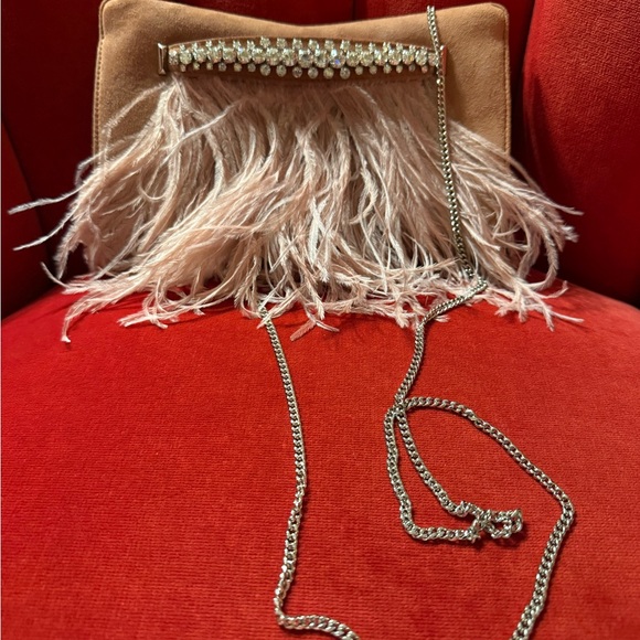 Jimmy Choo Venus Ostrich Feather Suede Clutch - Picture 7 of 11